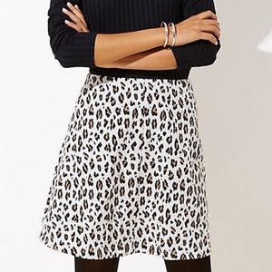 NWT Ann Taylor LOFT Snow Leopard Sweater Skirt